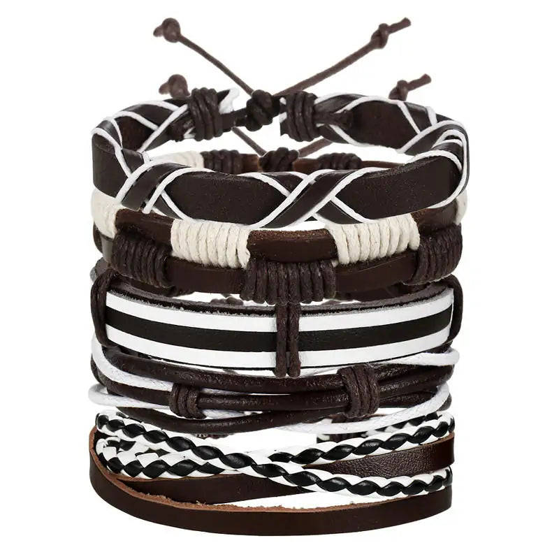 Multilayer Leather Bracelet WEM Support (www.WEM.support)