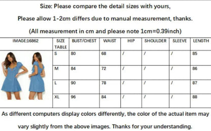 Chic Hollow Denim Puff Dress HejK.com Marketplace LLC