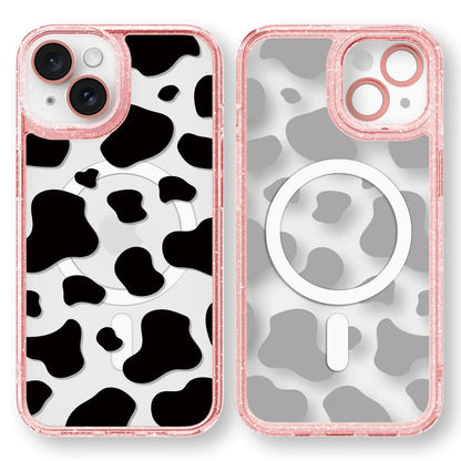 Compatible for iPhone 13 Pro Max Case Cute Aesthetic - Glitter Pink Phone Case with Camera Protector - Girly Strawberry Pattern Print Cover Design for Woman Girl 6.7"