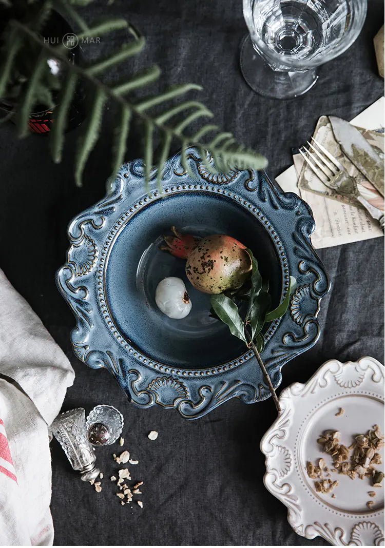 Creative Baroque European Tableware Set (Dinner Plates & Bowls)