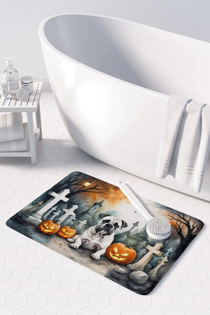 Boxer Spooky Halloween Memory Foam Kitchen Mat WEM Support (www.WEM.support)