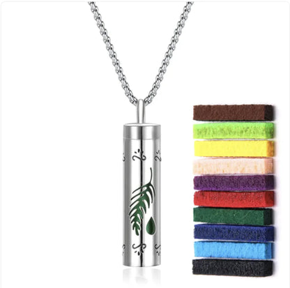 316L Stainless Steel Perfume Oil Diffuser Necklace WEM Support (www.WEM.support)