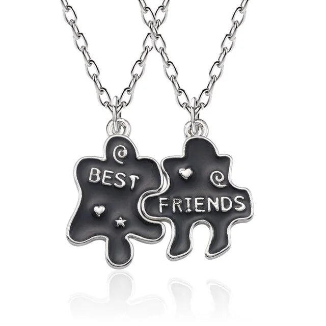 Star Moon Best Friend Pendant Necklace Set WEM Support (www.WEM.support)