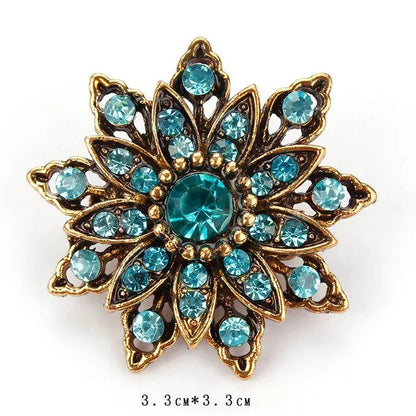 Peacock Flower Brooch WEM Support (www.WEM.support)