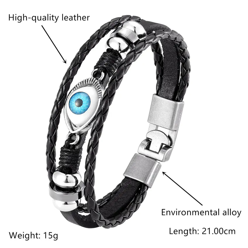 Pulseira Multi-Camadas Olho Grego