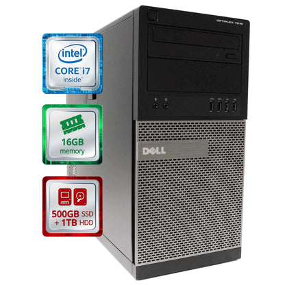Dell OptiPlex 7010 Torre Escritorio | i7 Quad-Core | 16GB RAM | 1.5TB Almacenamiento | WiFi + Bluetooth | Windows 10 Pro | Renovada HejK.com Marketplace LLC