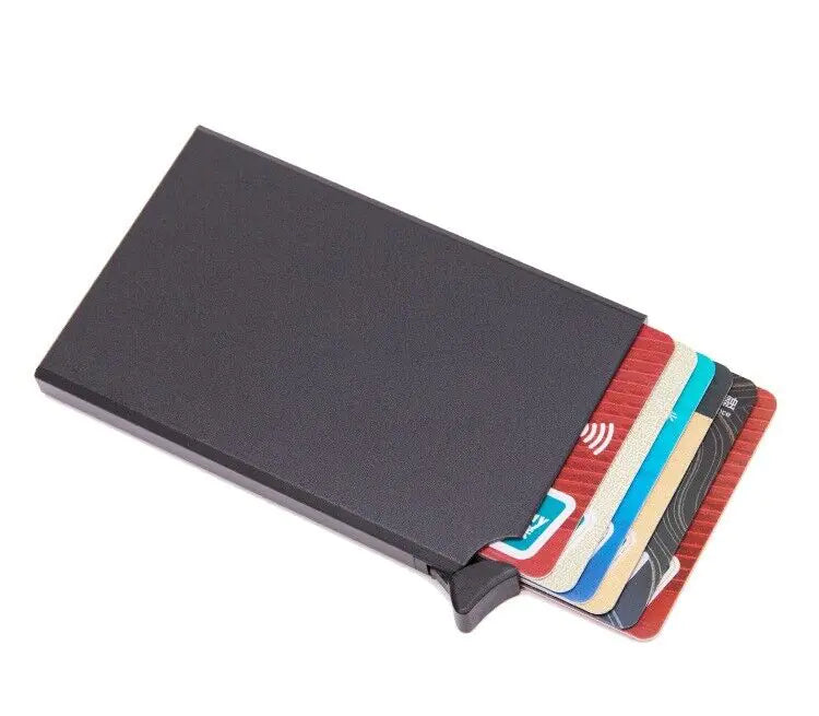 Mens RFID Blocking Slim Money Clip Carbon Fiber Wallet ID Credit Card Holder New WEM Support (www.WEM.support)