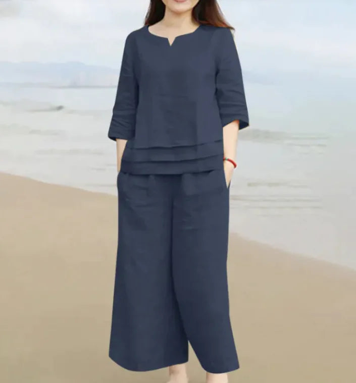 Casual Women Loose Shirt Trousers Suit WEM Support (www.WEM.support)