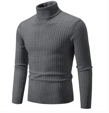 Men's Turtleneck Knitted Sweater WEM Support (www.WEM.support)
