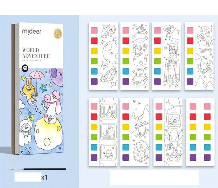 Pocket Watercolor Painting Book for Kids WEM Support (www.WEM.support)