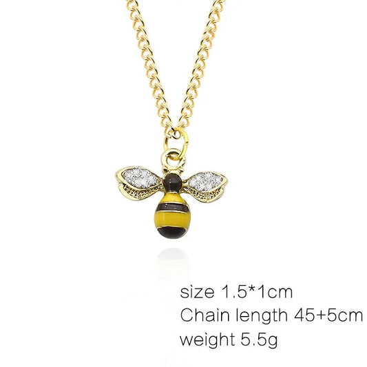 Alternate Bee Pendant With Wings WEM Support (www.WEM.support)