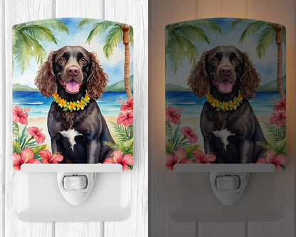 American Water Spaniel Luau Ceramic Night Light WEM Support (www.WEM.support)