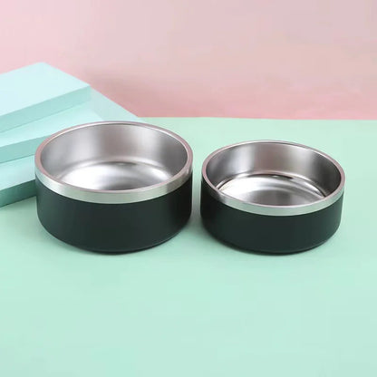 Stainless Steel Dog Bowl Upright Dog Bowl WEM Support (www.WEM.support)