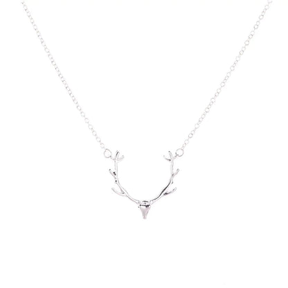 Deer Antlers Pendant Necklace WEM Support (www.WEM.support)