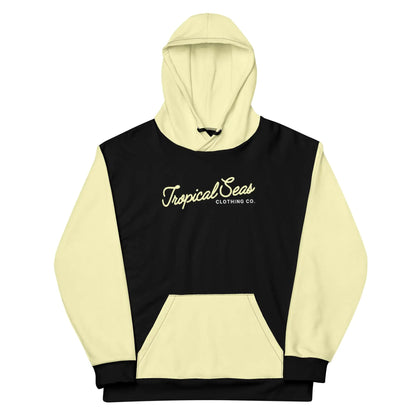Cream Yellow Two-Tone Tropical Seas Hoodie WEM Support (www.WEM.support)