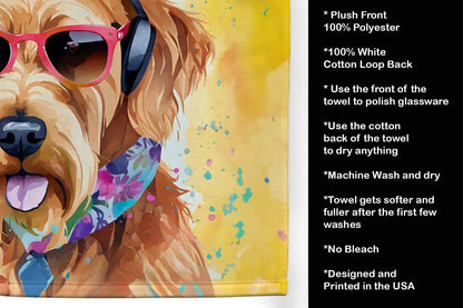 Airedale Terrier Hippie Dawg Kitchen Towel WEM Support (www.WEM.support)