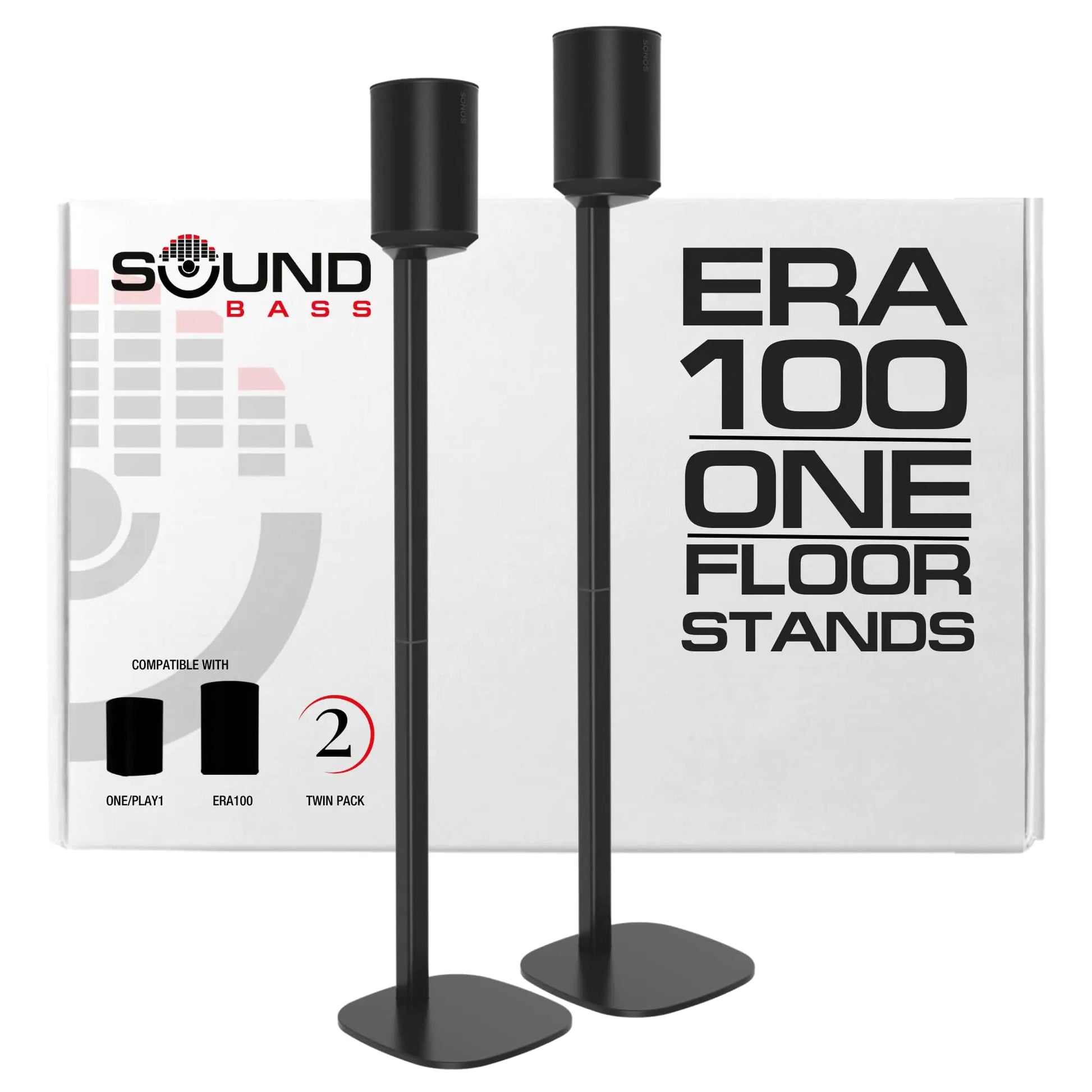 ERA100 Dual Floor Stand Kit for Sonos - Black 2-Pack HejK.com Marketplace LLC