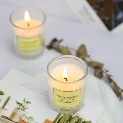 Small Glass Cup Aromatherapy Candle WEM Support (www.WEM.support)