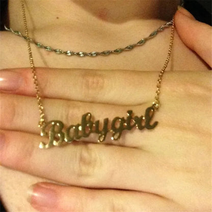 Babygirl Script Choker Necklace WEM Support (www.WEM.support)