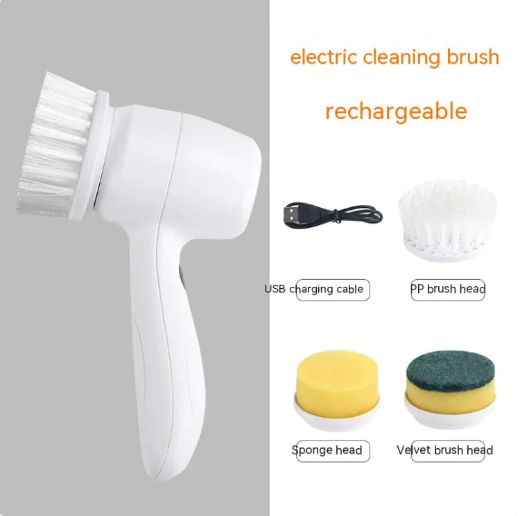 Electric Cleaning Brush 4 In 1 Spinning Scrubber Handheld Electric Cordless Cleaning Brush Portable HejK.com Marketplace LLC