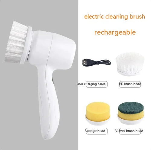 Electric Cleaning Brush 4 In 1 Spinning Scrubber Handheld Electric Cordless Cleaning Brush Portable HejK.com Marketplace LLC