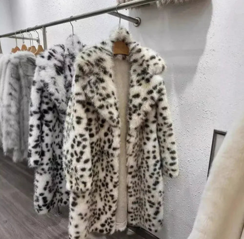 Elegant Long-Cut Faux Fox Fur Coat WEM Support (www.WEM.support)