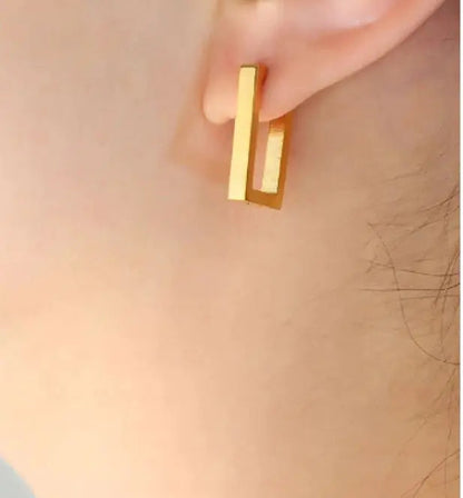 Terra Geometric Gold Earrings WEM Support (www.WEM.support)