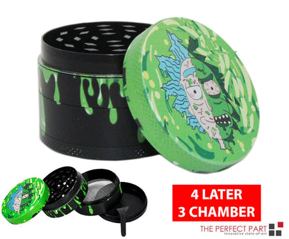 4-Layer 50mm Metal Dry Aluminum Large Herbal Spice Tobacco Grinder Crusher USA WEM Support (www.WEM.support)