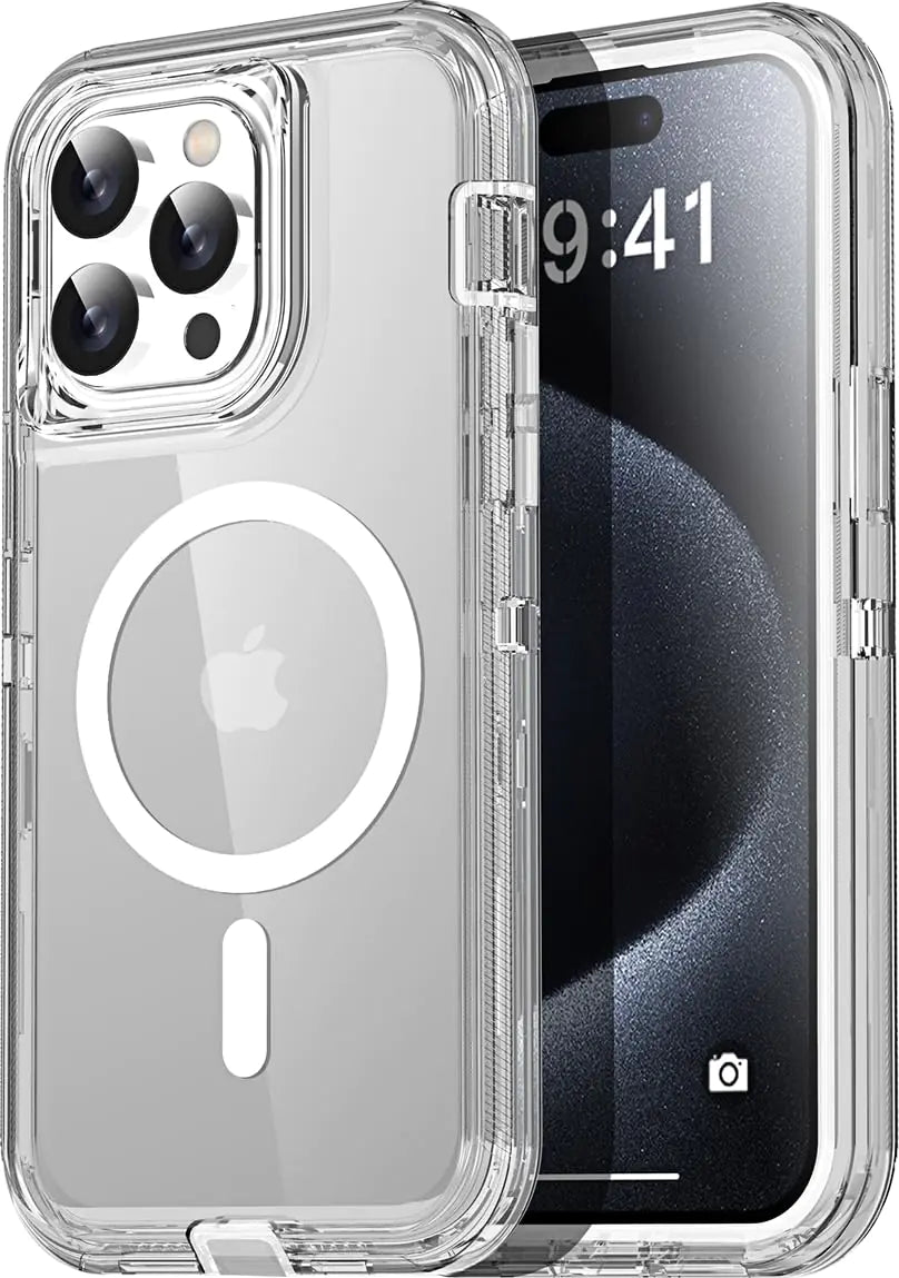 AICase Crystal Clear iPhone 14 Magnetic Case Compatible with MagSafe[Not Yellowing] Transparent Slim Shockproof Protective Phone Case 6.1 inch 2022