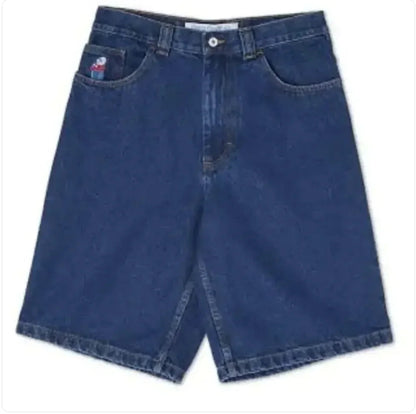 Cartoon Embroidered Denim Shorts WEM Support (www.WEM.support)