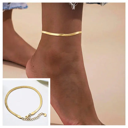 Adjustable Snake Chain Anklet for Women Girls WEM Support (www.WEM.support)