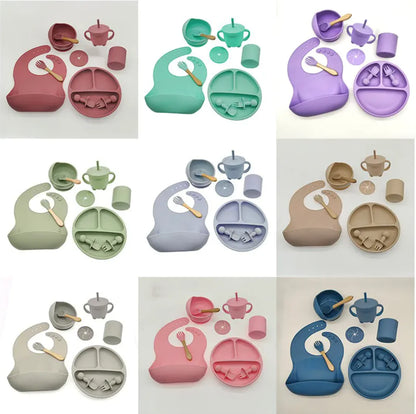 Conjunto de Talheres de Silicone para Alimentação de Bebês