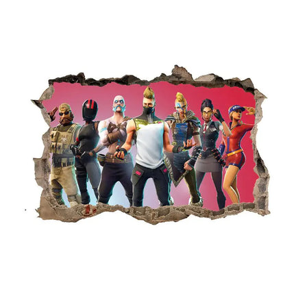 3D Fortnite PVC Wall Stickers for Home Decor