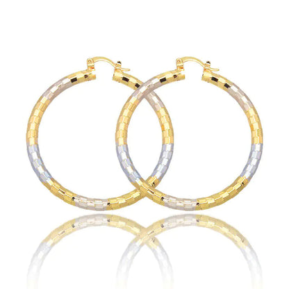 Simple Gold Women's Metal Alloy Earrings WEM Support (www.WEM.support)