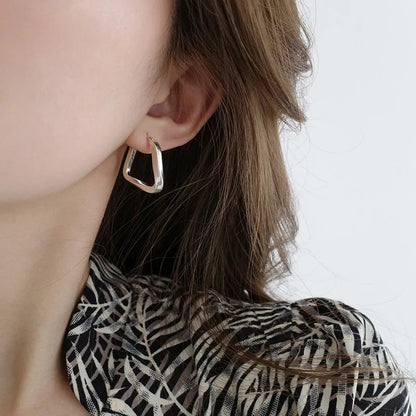 Geometric Hollow Triangle Earrings WEM Support (www.WEM.support)