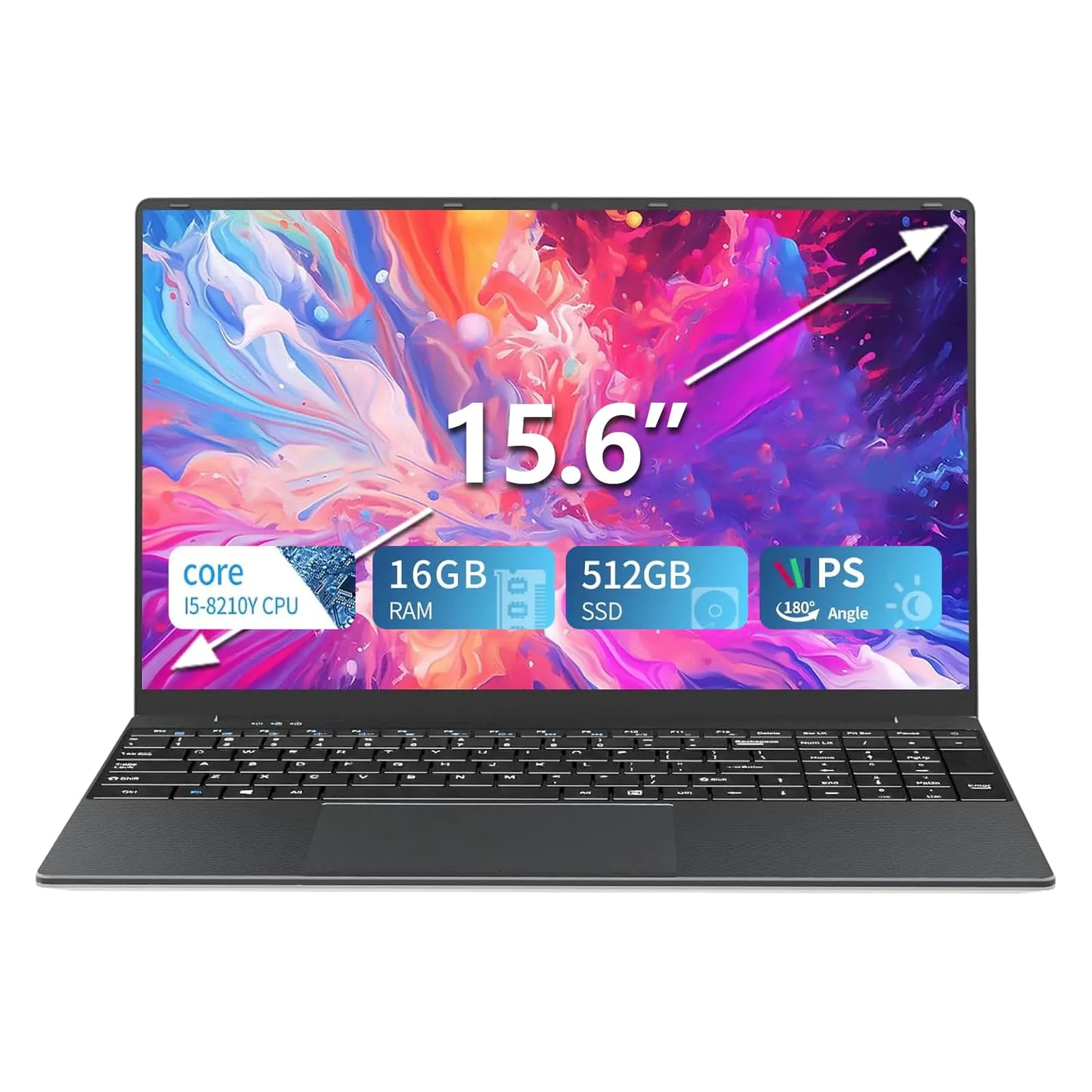 KUU 15.6 inch Laptop Computer Laptop i5Gaming laptopsup to3.60 GHz16 GB RAM 512 GB SSD Storage Supports 180 Angle OpeningFull HD IPS Displayfor Students and Business