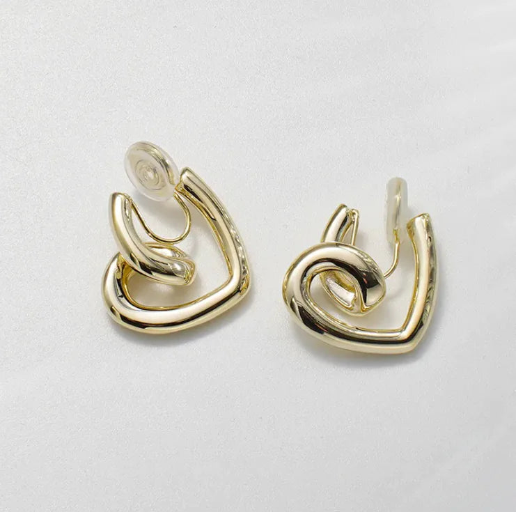 Elegant Metal Love Mosquito Coil Ear Clips WEM Support (www.WEM.support)