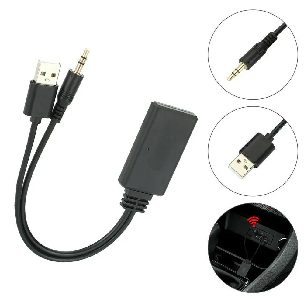 2 In 1 USB Bluetooth 5.0 Transmitter Receiver Adapter Wireless For PC Car Kit WEM Support (www.WEM.support)