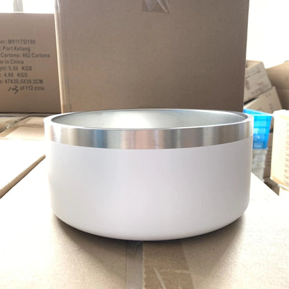 Stainless Steel Dog Bowl Upright Dog Bowl WEM Support (www.WEM.support)