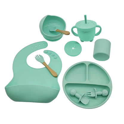 Conjunto de Talheres de Silicone para Alimentação de Bebês