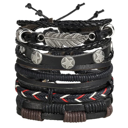 Multilayer Leather Bracelet WEM Support (www.WEM.support)