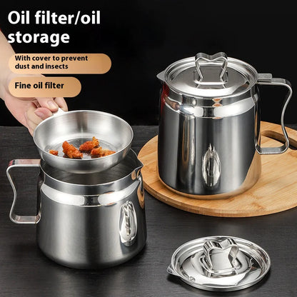 Frying Basket with Oil Filter