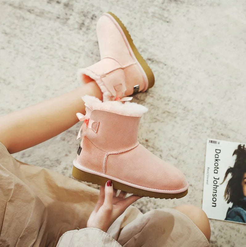 Sheepskin and wool all-in-one snow boots WEM Support (www.WEM.support)