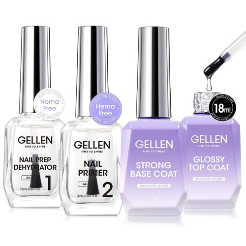 Gellen Essential Nail Kit: Dehydrator, Primer & Glossy Coats HejK.com Marketplace LLC