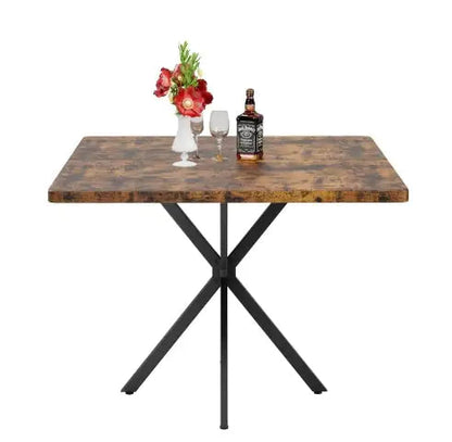 Square Dining Table, Mid Century Modern Square Dining Table For 4-6 Person, Coffee Table For Kitchen Dining Room, Office, Save Space WEM Support (www.WEM.support)