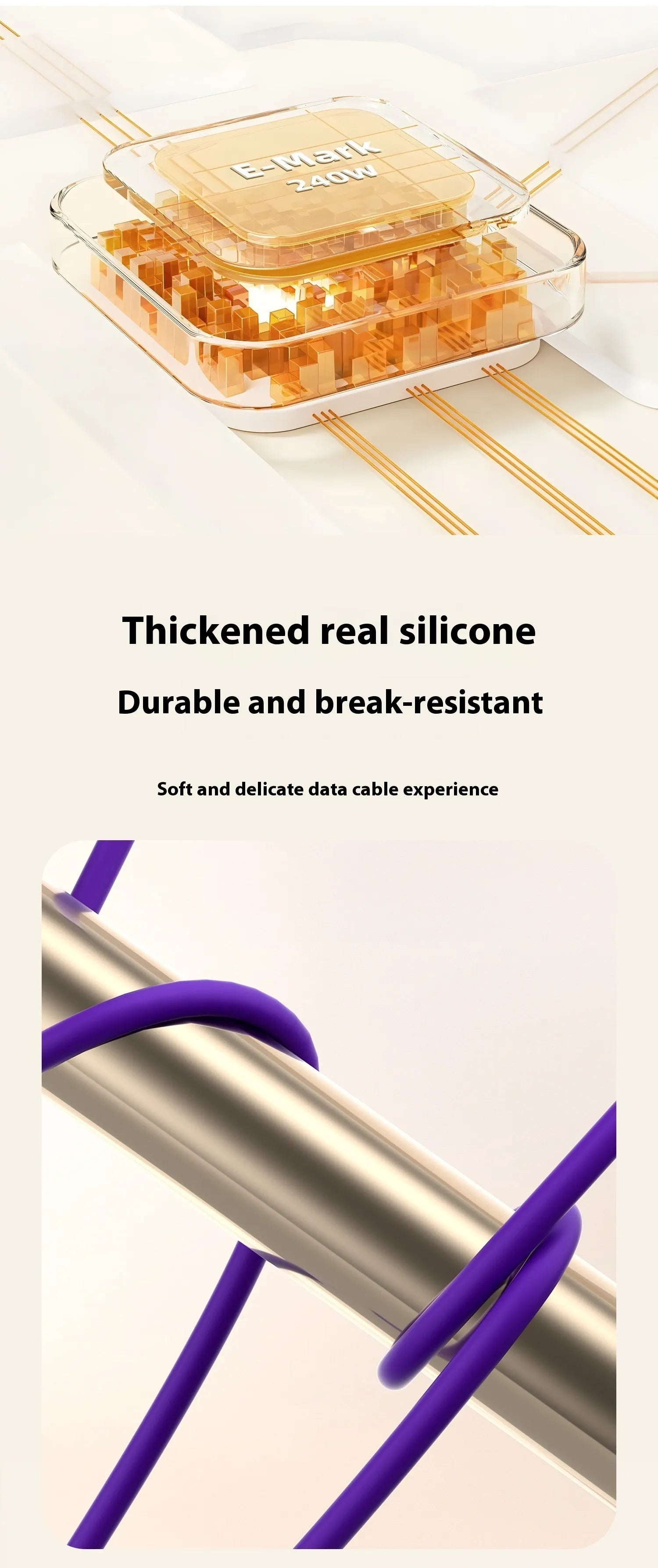 Car Multifunction 240W Four-in-one Data Cable WEM Support (www.WEM.support)