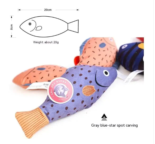 Catnip Fish Plush Toy HejK.com