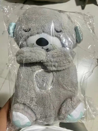 Otter de Pelúcia Musical Máquina de Som Soothe 'n Snuggle Portátil com Detalhes Sensoriais, Música, Luzes e Movimento de Respiração Rítmica WEM Support (www.WEM.support)