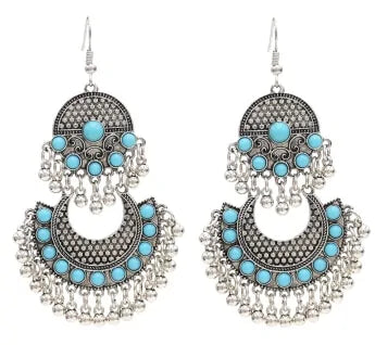 Egypt Vintage Silver Alloy Earrings for Women WEM Support (www.WEM.support)