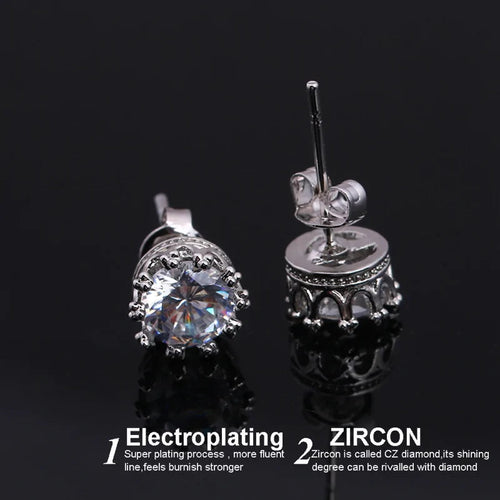Zircon Stud Earrings WEM Support (www.WEM.support)